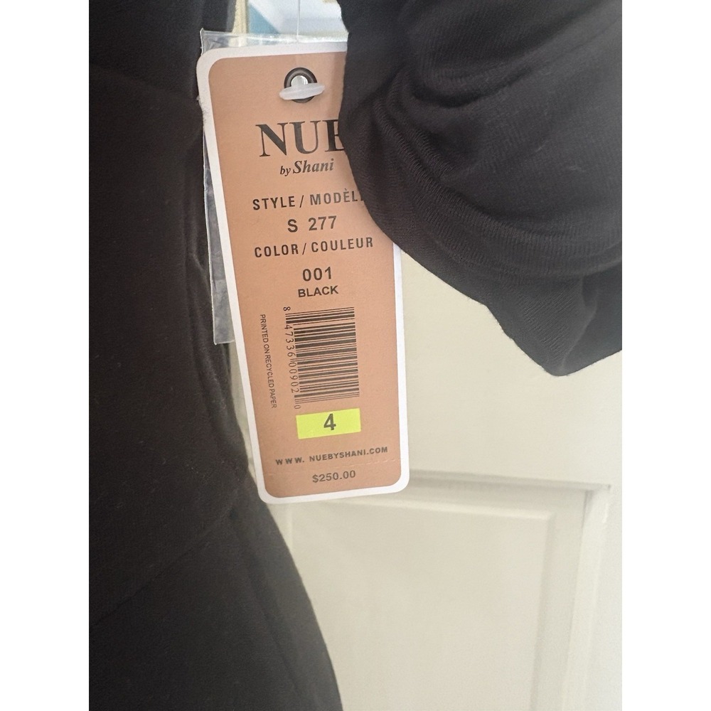 Nue by Shani Rouched Sleeve Shapewear Dress Size 4 Elegant 3/4 Sleeve Party - Picture 4 of 10